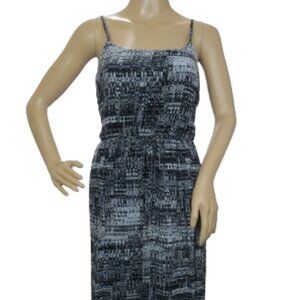 Dex Black and White Empire Waist Maxi Dress